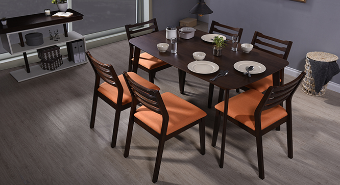Massive 6 Seater Dining Table Set(Teak)